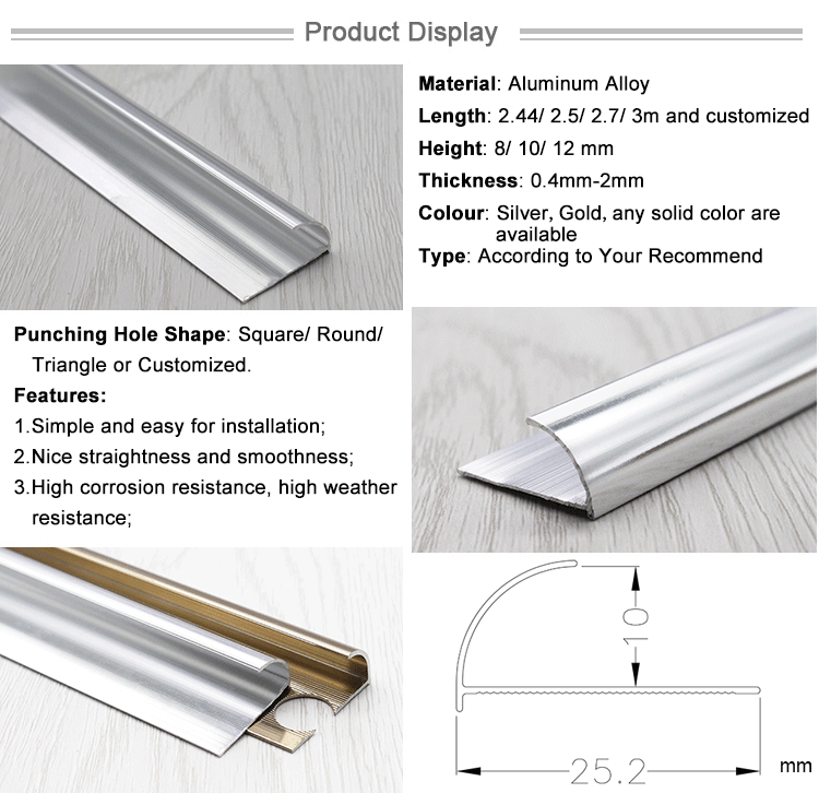 Building Materials Foshan Custom Alu Curve Aluminum Profile