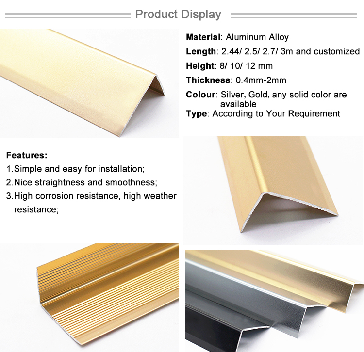 Fascinating Decoration Aluminum Metal Stair Nose Stair Edge Trim