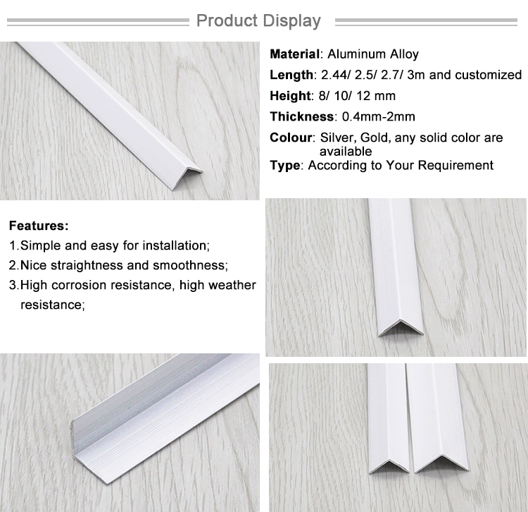 Wall Corner Protection White Right Angle 10mm L Tile Trim Cover