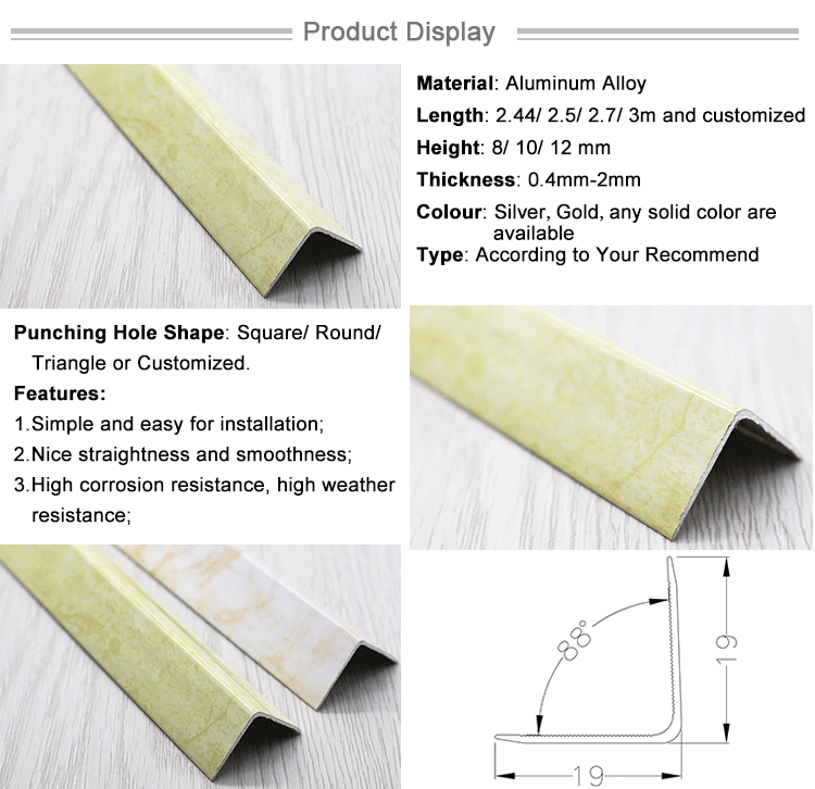 Custom Surface Pattern Angle Corner 90 Degree Corner Of Various Angles