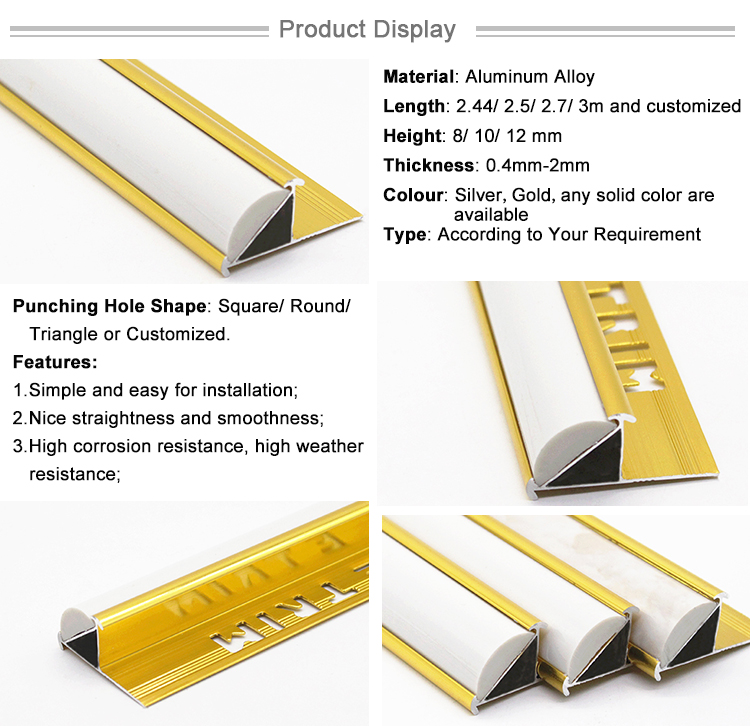 High Standard Marble Aluminium Extruded Profiles