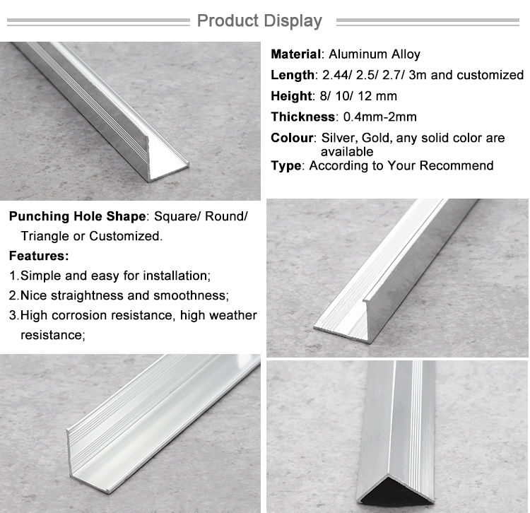 Customize Straight Angle Angular Profile Aluminum
