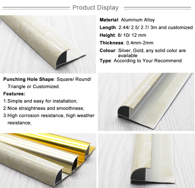 Finely Processed Thermal Transfer Aluminium Edge Banding Profile Corner Profile