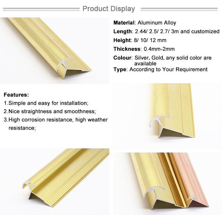 Foshan Manufacturers Home Decor Accessories Extrusion 45Mm Aluminium Deco Profile