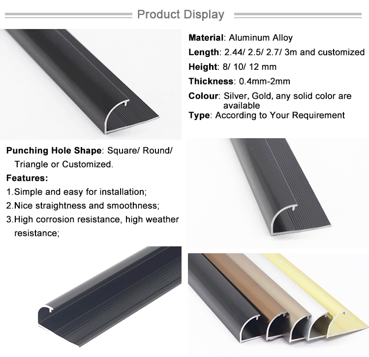Deluxe Places Hotel Decorative Tile Edging Corner Alu Profile Black