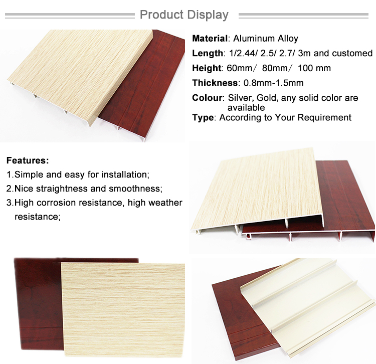 Fast Delivery Aluminum Profile For Baseboard For Europe