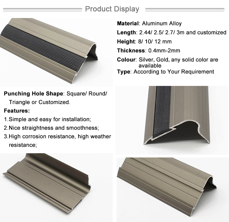 Tanzanian Market Aluminium Profiles For Metal Stairs Staircase Ramp Decoration