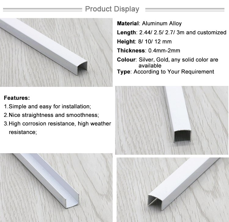 U Arc Shaped Wall Transition Strip Corner Tile Trim
