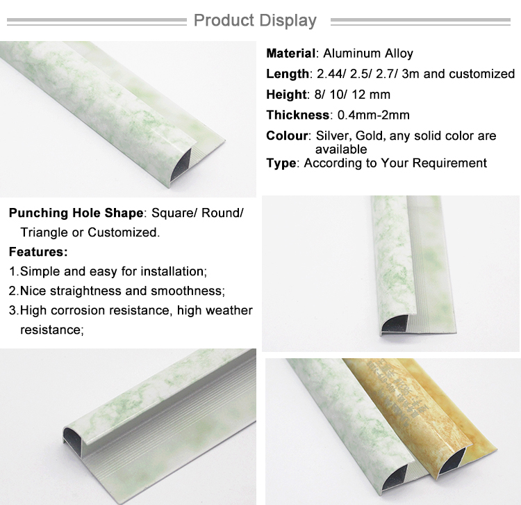 Decorative Aluminum Corner Trim The Trim Strip For Marble