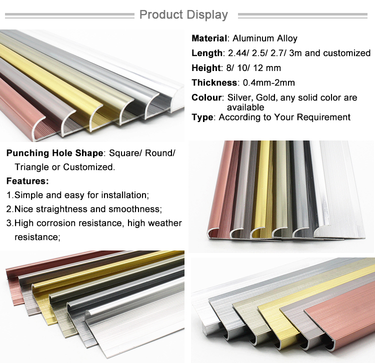Finely Processed Durable Corner Teracce Aluminium Trim