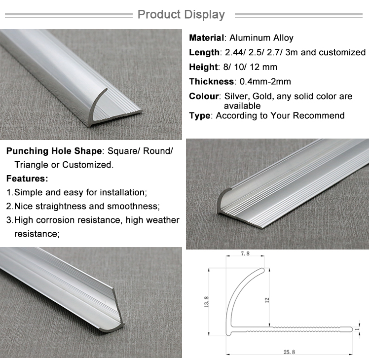 Building Materials House Aluminium Anodise Extrusion Round  Profiles