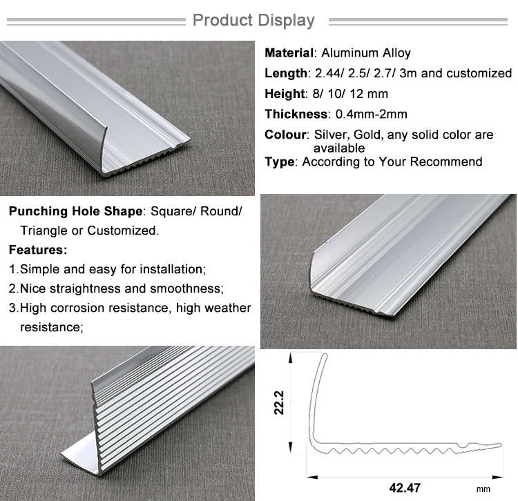 Best Sale Corner Protect Metal Profile For Ceramics Tiles