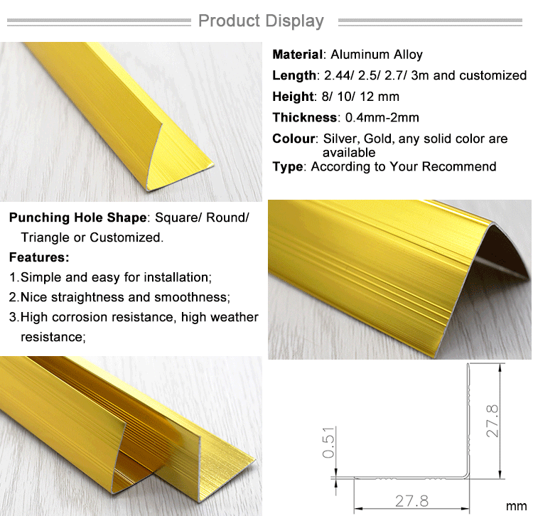 Fascinating Decoration Corner Guard 22Mm Aluminium Profiles  Alu