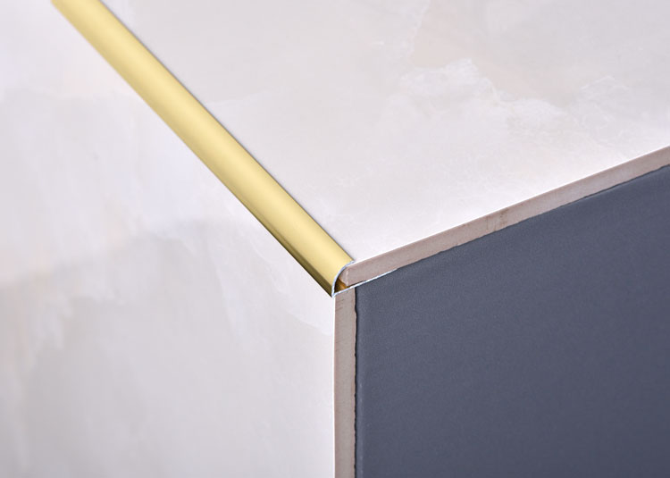 AR-001 Customized Thickness Metal Quadrant Profile Edge Decor Marble Tile Trim