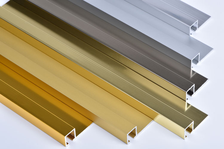 AS-001 Golden Square Type Tiles Protection Decorative Metal Trims