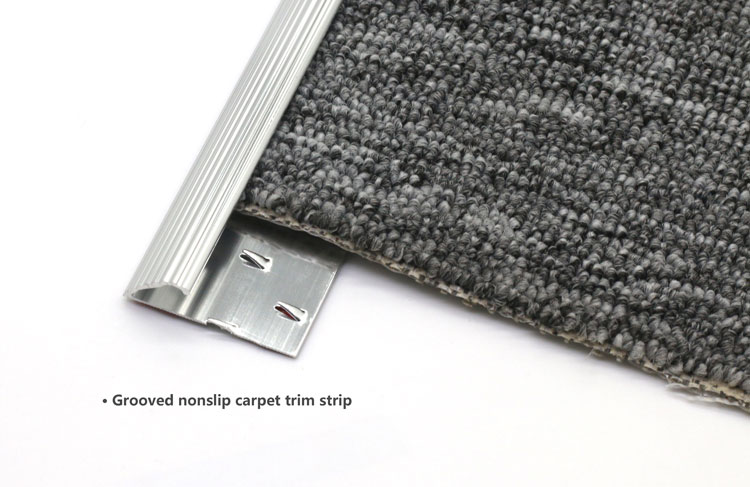 CS-001 Silver Self Adhesive Aluminium Vinyl and Door to Carpet Edge Transition Cover Tack Strip