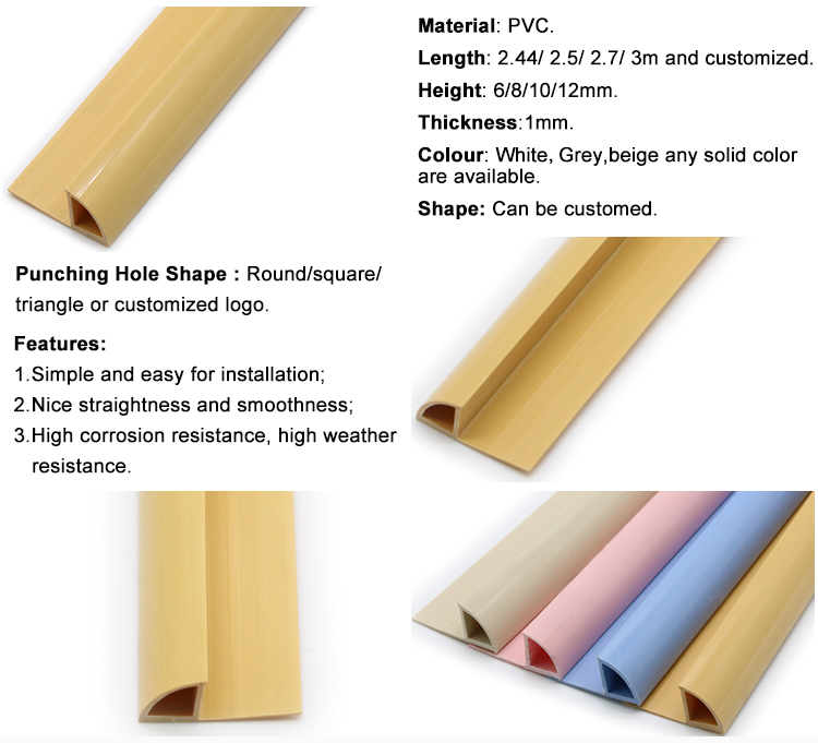 PVC-001 Guangdong Building Material PVC Extruded Profiles De PVC