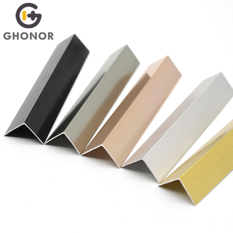AC-002 External Tiling Angle Strips Profile Metal Protect Ceramic Tile Edging 90 Degree Aluminum L Wall Protector Angles Corner Guard