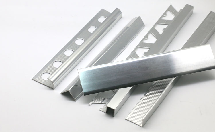 AT-003 Foshan Aluminum Extrus Profil Decorative Manufacturer Aluminum Flat T Shaped Channel Molding Wall Edge Profile Tile Trim