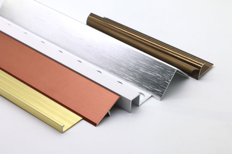 ZT-001 Different Shape Decorative Aluminum Alloy Anodized Silver Tile Edge Corner Trim Modern Style Metal