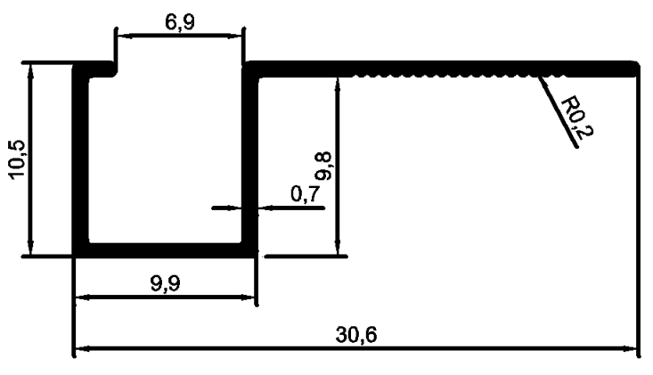 AS-016 RTS Quick Supply In Stock Matte Silver Square Edge Tile Trim
