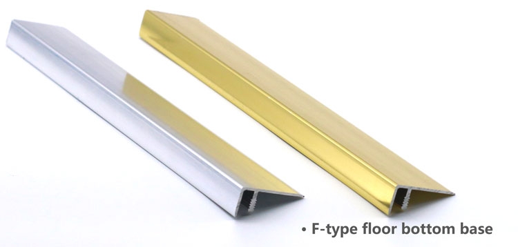 FS-080 Factory Supply New Sale Aluminum 6063 Tile Trim F Floor Transition Bottom Base