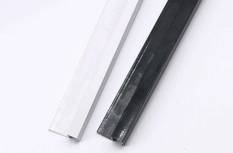 AS-015 Free Sample Square Edge Powder Coating Black Metal Aluminum Trim Tile