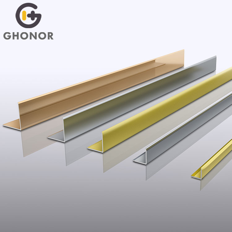 AC-002 Porcelain Trim Edge Angle Molding Flexible Aluminium Edging Trim
