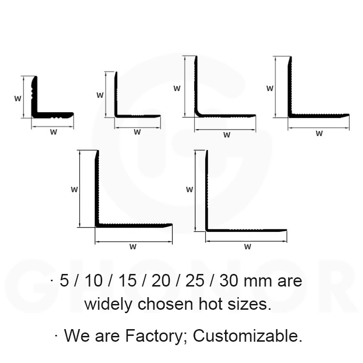 AC-002 Porcelain Trim Edge Angle Molding Flexible Aluminium Edging Trim