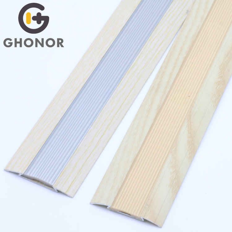 FS-013 PVC Non Slip Floor Mount Edge Wide Surface Transition Flooring Profile Tile Aluminum Trim Cover Strips for Carpet and Floor