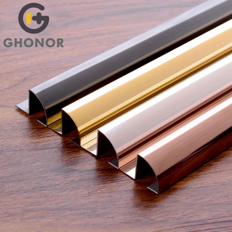 SRC-001 Wholesale Price Bronze Stainless Steel Tile Edge Corner Trim Decorative