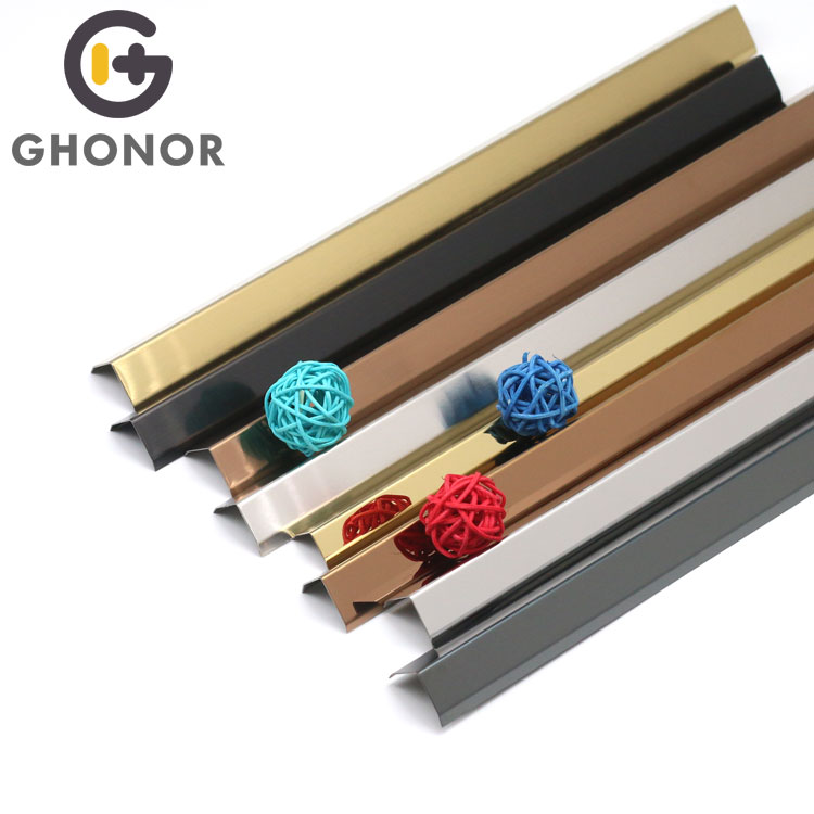 SRC-001 Wholesale Price Bronze Stainless Steel Tile Edge Corner Trim Decorative
