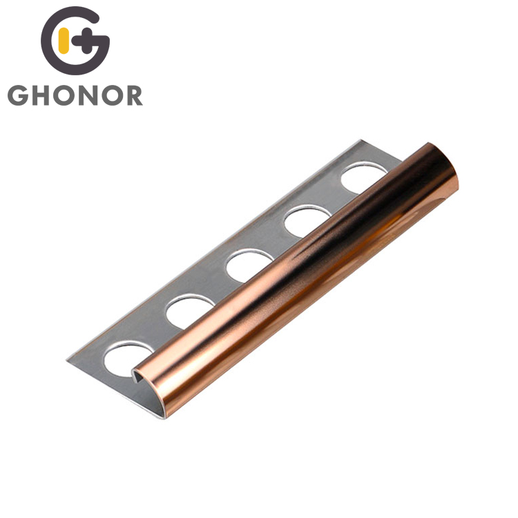 SRC-001 Wholesale Price Bronze Stainless Steel Tile Edge Corner Trim Decorative