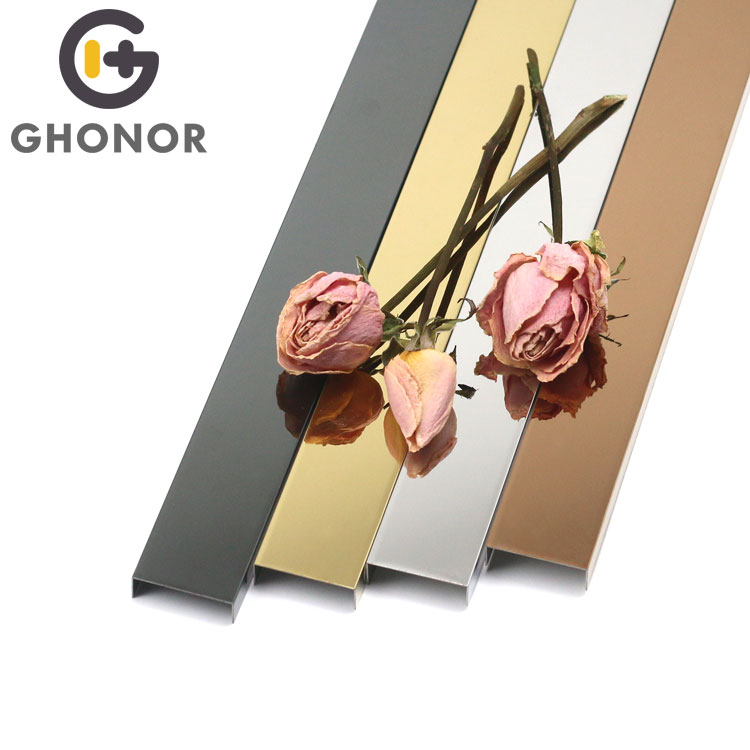 SRC-001 Wholesale Price Bronze Stainless Steel Tile Edge Corner Trim Decorative