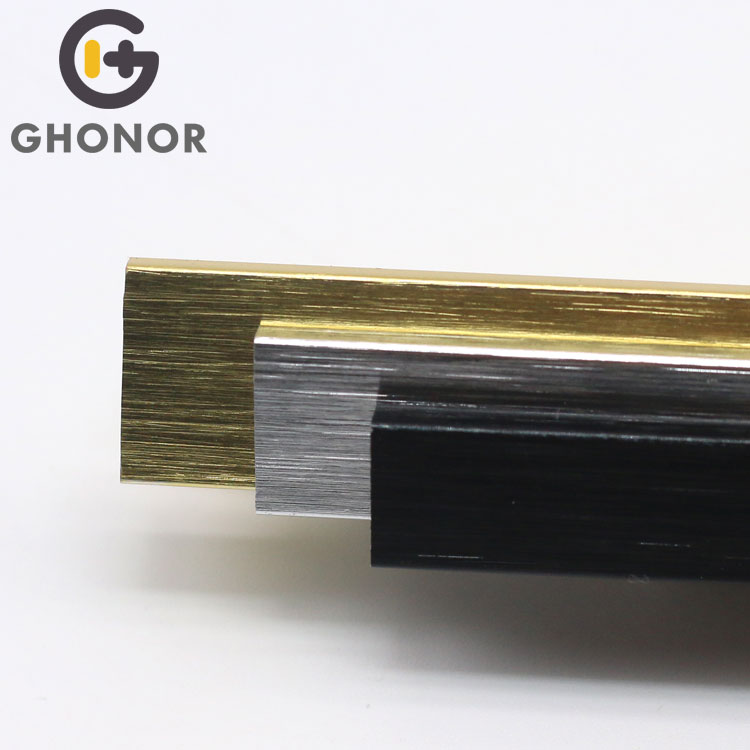 6063 Angles Extrusion Aluminum Tile Brushed Corner Trim 6063 Angles Extrusion Aluminum Tile Brushed Corner Trim