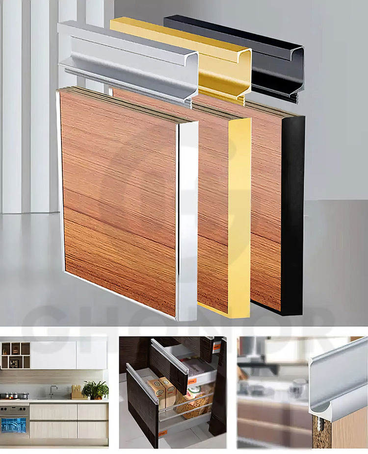 Aluminium Finger Pull Cabinet Handle G Profile