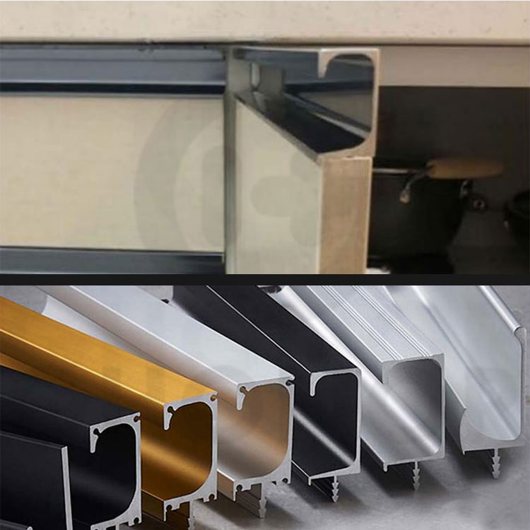Aluminium Finger Pull Cabinet Handle G Profile
