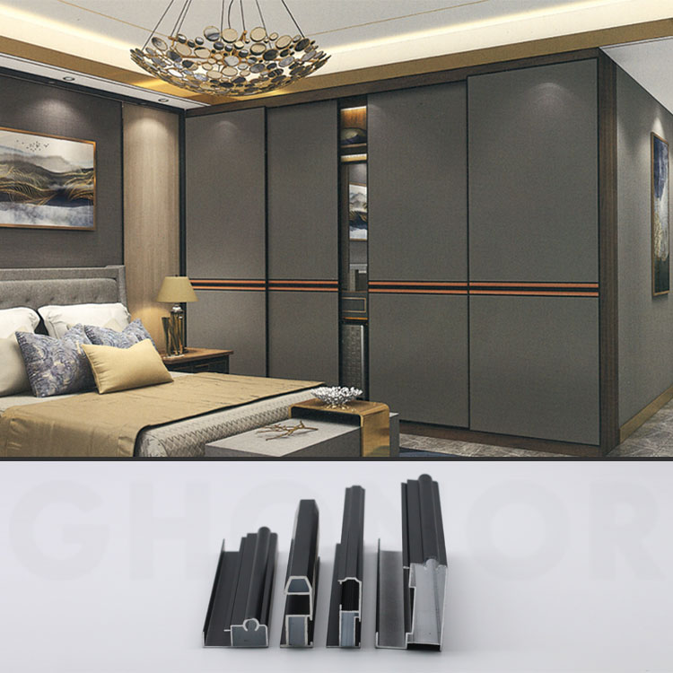 Wardrobe Aluminium Glass Sliding Door Frame