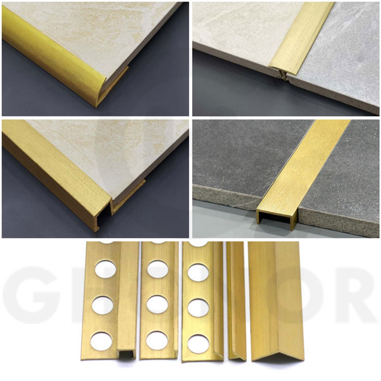 Brushed Brass Tile Trim Edging