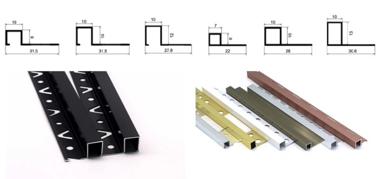 Aluminium Square Edge Tile Trim