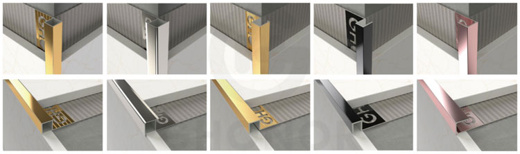 Aluminium Square Edge Tile Trim