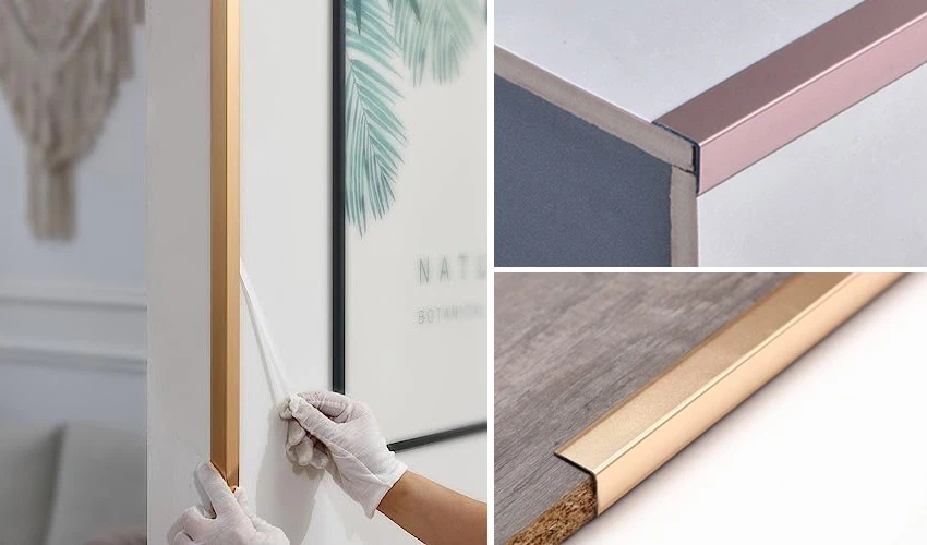 Black Straight Edge Tile Trim