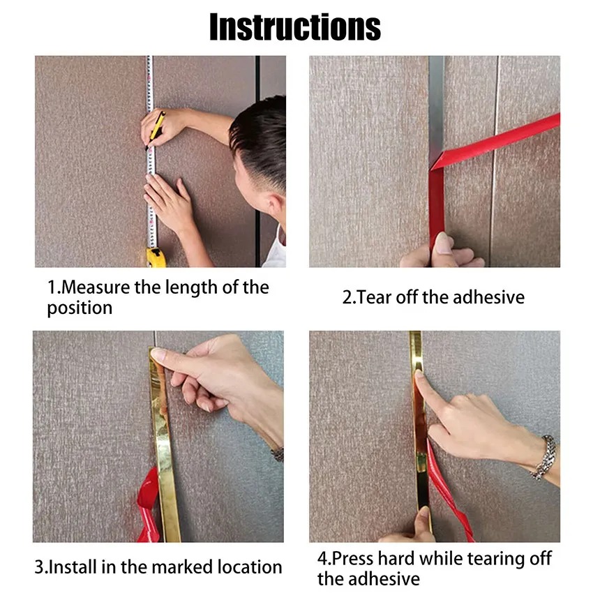 Self Adhesive Stainless Steel Metal Strips