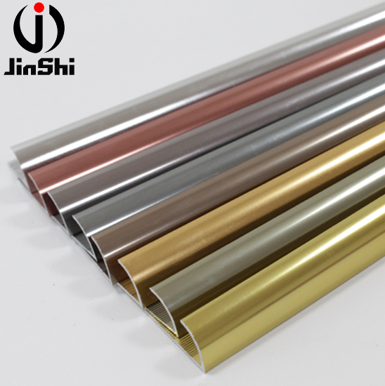 Decorative Curved Metal Wall Tile Edge Aluminum Quarter Round Corner Trim