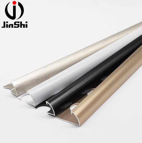 Modern Decorative Customized Colors Dubai Chrome Edge Curved Tile Trim for Corners