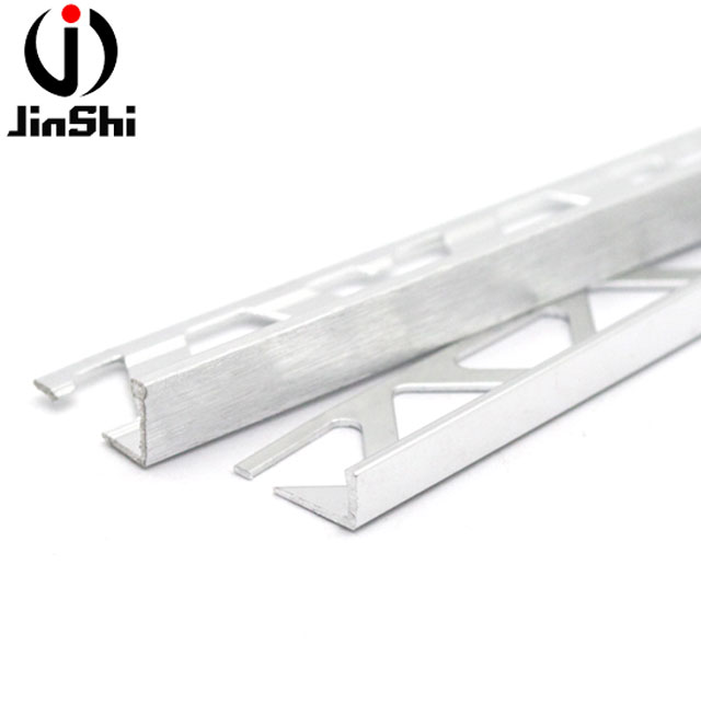 House Decor Bright Silver Brush Aluminum Flexible Tile Trim