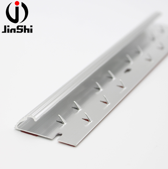 Aluminum Vinyl Tile Trim Carpet Capping End Profile with Adhesive Strip