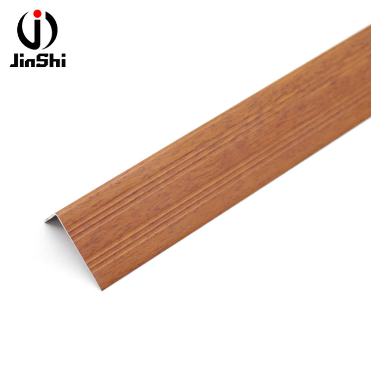 Aluminum Wood Finish Profile Carpet Use Curved Anti Slip Stair Nosing