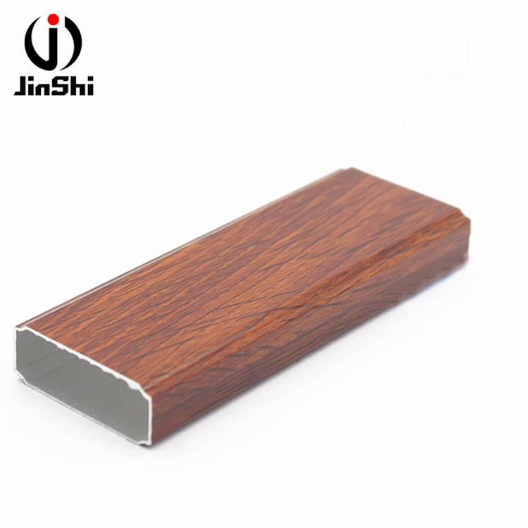 Aluminium Timber Color Wood  Grain Rectangular Profile Aluminium