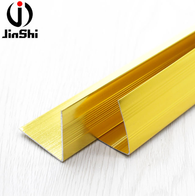 Apartment House Home Decoration Golden Anodize Aluminum Profiles